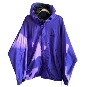 90s Vintage Marmot MemBrain Waterproof Hooded‎ Rain Jacket Purple Oversized 90s